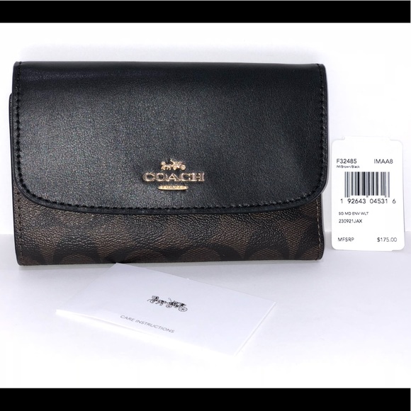 NWT COACH Medium Envelop Wallet Signature Canvas - Picture 2 of 6